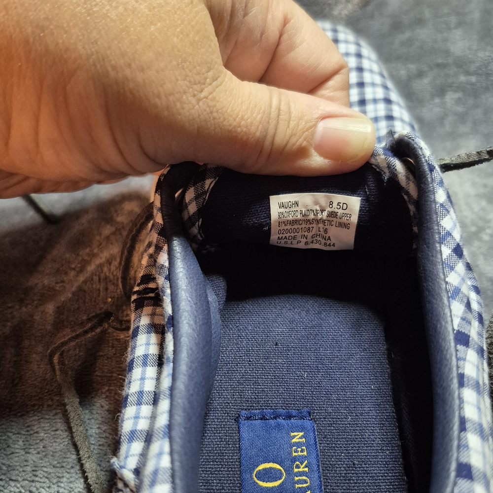 Polo Ralph Lauren Vaughn White/Newport Navy - Size 8.5 D - Perfect for Any Occas - Picture 2 of 10